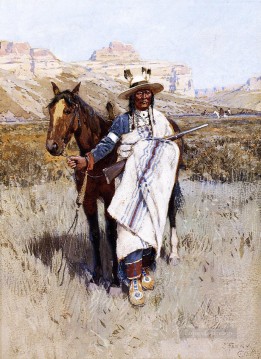  americano Pintura al %C3%B3leo - Explorador indio nativos americanos del oeste Henry Farny